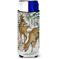 "Caroline's Treasures European Western Roe Deer Michelob Ultra Koozies for Slim Cans, Multicolor"