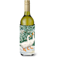 "Caroline's Treasures Geese Wine Bottle Koozie Hugger, 750 ml, Multicolor"