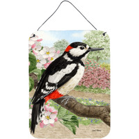 "Caroline's Treasures Woodpecker Wall or Door Hanging Prints ASA2018DS1216, 16HX12W, Multicolor"