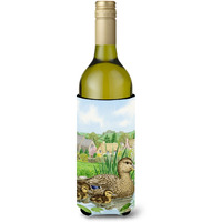 "Caroline's Treasures Mallard Duck Wine Bottle Koozie Hugger, 750 ml, Multicolor"