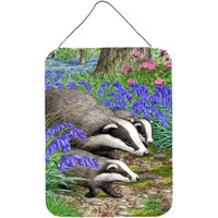 "Caroline's Treasures Badgers Wall or Door Hanging Prints ASA2021DS1216, 16HX12W, Multicolor"