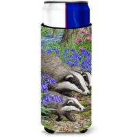 "Caroline's Treasures Badgers Michelob Ultra Koozies for Slim Cans, Multicolor"
