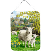 "Caroline's Treasures Sheep Wall or Door Hanging Prints ASA2024DS1216, 16HX12W, Multicolor"