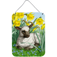 "Caroline's Treasures Lamb Wall or Door Hanging Prints ASA2025DS1216, 16HX12W, Multicolor"