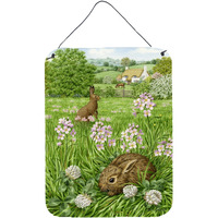 "Caroline's Treasures Leveret and Momma Rabbit Wall or Door Hanging Prints ASA2026DS1216, 16HX12W, Multicolor"