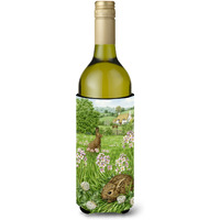 "Caroline's Treasures Leveret and Momma Rabbit Wine Bottle Koozie Hugger, 750 ml, Multicolor"
