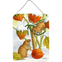 "Caroline's Treasures Harvest Mice Wall or Door Hanging Prints ASA2029DS1216, 16HX12W, Multicolor"