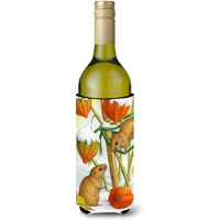 "Caroline's Treasures Harvest Mice Wine Bottle Koozie Hugger, 750 ml, Multicolor"