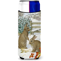 "Caroline's Treasures ASA2034MUK Rabbits Michelob Ultra Koozies for Slim Cans, Multicolor"