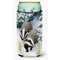 "Caroline's Treasures Badgers On The Move Tall Boy Koozie Hugger, Multicolor"