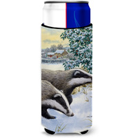 "Caroline's Treasures Badgers Two Of A Kind Michelob Ultra Koozies for Slim Cans, Multicolor"