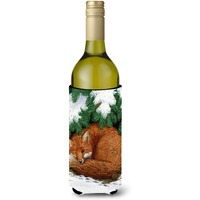 "Caroline's Treasures Fox Nap Time Wine Bottle Koozie Hugger, 750 ml, Multicolor"