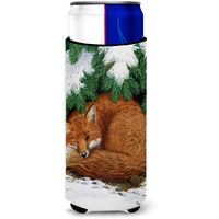 "Caroline's Treasures Fox Nap Time Michelob Ultra Koozies for Slim Cans, Multicolor"