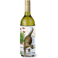"Caroline's Treasures Otter By The Water Wine Bottle Koozie Hugger, 750 ml, Multicolor"