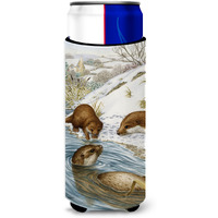 "Caroline's Treasures Otter At Play Michelob Ultra Koozies for Slim Cans, Multicolor"