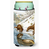 "Caroline's Treasures Otter At Play Tall Boy Koozie Hugger, Multicolor"