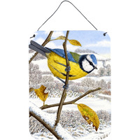 "Caroline's Treasures Eurasian Blue Tits Bird Wall or Door Hanging Prints ASA2051DS1216, 16HX12W, Multicolor"