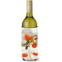 "Caroline's Treasures ASA2055LITERK European Goldfinch Wine Bottle Koozie Hugger, 750 ml, Multicolor"