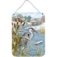 "Caroline's Treasures Blue Heron Wall or Door Hanging Prints ASA2057DS1216, 16HX12W, Multicolor"
