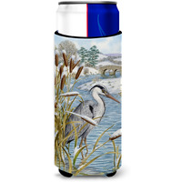 "Caroline's Treasures Blue Heron Michelob Ultra Koozies for Slim Cans, Multicolor"