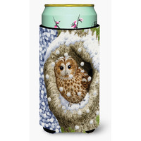 "Caroline's Treasures Tawny Owl In The Tree Tall Boy Koozie Hugger, Multicolor"