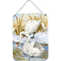 "Caroline's Treasures White Swans Wall or Door Hanging Prints ASA2061DS1216, 16HX12W, Multicolor"