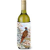 "Caroline's Treasures ASA2062LITERK Pheasant Wine Bottle Koozie Hugger, 750 ml, Multicolor"