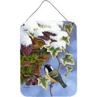 "Caroline's Treasures Coal Tit & Wren Wall or Door Hanging Prints ASA2064DS1216, 16HX12W, Multicolor"