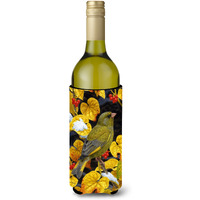 "Caroline's Treasures ASA2069LITERK European Greenfinch Wine Bottle Koozie Hugger, 750 ml, Multicolor"