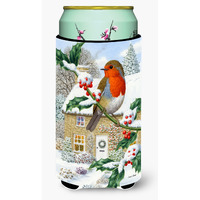"Caroline's Treasures European Robin Tall Boy Koozie Hugger, Multicolor"
