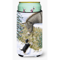 "Caroline's Treasures Pup and Donkey Tall Boy Koozie Hugger, Multicolor"