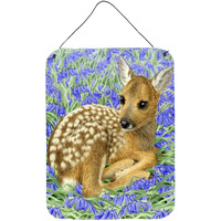 "Caroline's Treasures Deer Fawn Wall or Door Hanging Prints ASA2082DS1216, 16HX12W, Multicolor"