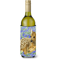 "Caroline's Treasures Deer Fawn Wine Bottle Koozie Hugger, 750 ml, Multicolor"