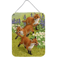 "Caroline's Treasures Fox Cubs Wall or Door Hanging Prints ASA2083DS1216, 16HX12W, Multicolor"