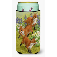 "Caroline's Treasures ASA2083TBC Fox Cubs Tall Boy Koozie Hugger, Multicolor"