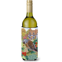 "Caroline's Treasures Fieldfare Wine Bottle Koozie Hugger, 750 ml, Multicolor"