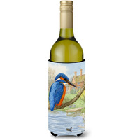"Caroline's Treasures ASA2093LITERK Kingfisher Wine Bottle Koozie Hugger, 750 ml, Multicolor"