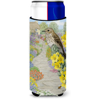 "Caroline's Treasures ASA2095MUK Spotted Flycatcher Michelob Ultra Koozies for Slim Cans, Multicolor"