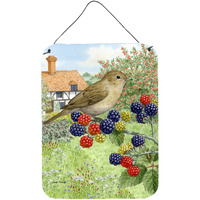 "Caroline's Treasures Garden Warbler Wall or Door Hanging Prints ASA2096DS1216, 16HX12W, Multicolor"