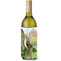 "Caroline's Treasures ASA2099LITERK Treecreeper Wine Bottle Koozie Hugger, 750 ml, Multicolor"