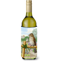 "Caroline's Treasures ASA2100LITERK Spotted Flycatcher Wine Bottle Koozie Hugger, 750 ml, Multicolor"