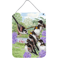 "Caroline's Treasures Long Tailed Tits Wall or Door Hanging Prints ASA2102DS1216, 16HX12W, Multicolor"