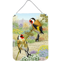 "Caroline's Treasures European Goldfinches Wall or Door Hanging Prints ASA2103DS1216, 16HX12W, Multicolor"