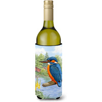 "Caroline's Treasures ASA2104LITERK Kingfisher Wine Bottle Koozie Hugger, 750 ml, Multicolor"