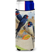 "Caroline's Treasures Barn Swallows Michelob Ultra Koozies for Slim Cans, Multicolor"
