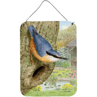 "Caroline's Treasures Red-breasted Nuthatch Wall or Door Hanging Prints ASA2108DS1216, 16HX12W, Multicolor"