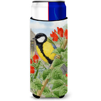 "Caroline's Treasures ASA2110MUK Great Tit Michelob Ultra Koozies for Slim Cans, Multicolor"