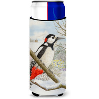 "Caroline's Treasures Spotted Woodpecker Michelob Ultra Koozies for Slim Cans, Multicolor"