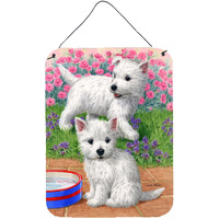 "Caroline's Treasures Westie Pups Wall or Door Hanging Prints ASA2117DS1216, 16HX12W, Multicolor"