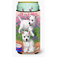 "Caroline's Treasures Westie Pups Tall Boy Koozie Hugger, Multicolor"